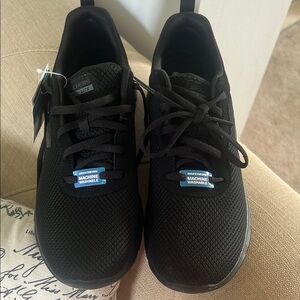 Skechers Black Mesh Sneakers